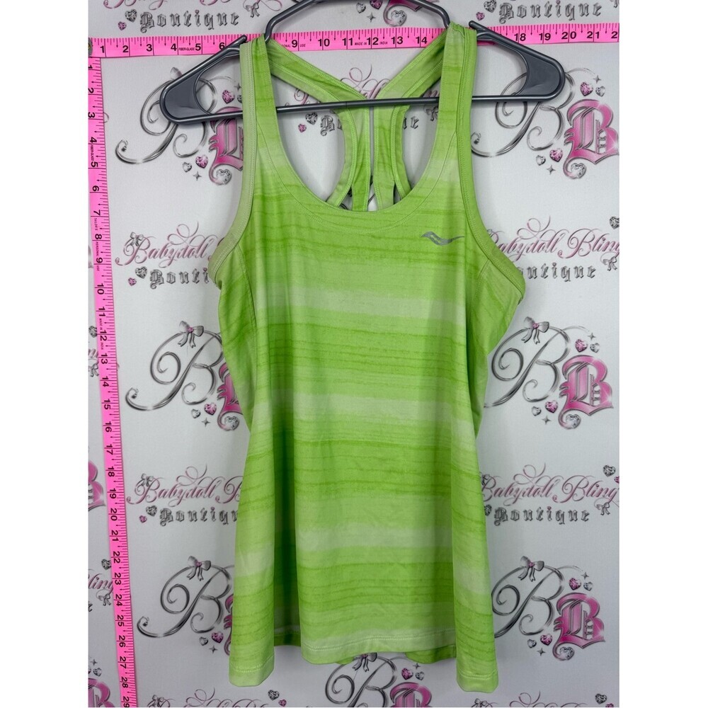 Saucony Lime Green Strappy Workout Tank